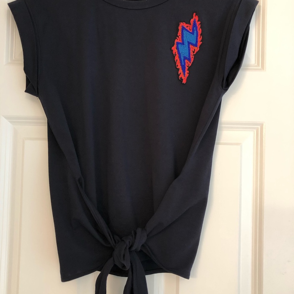 Sandro Bead Embellished Lightning Tee - Picture 2 of 8
